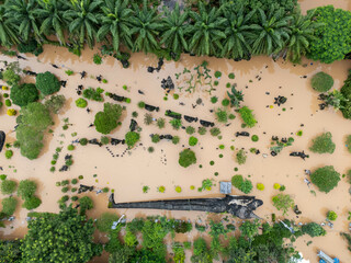 Mekong River flood buddha park Vientiane, Laos in 2024
