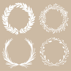 Set of Gold laurel wreaths