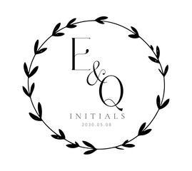 FQ Typography Initial Letter Brand Logo, FQ brand logo, FQ monogram Wedding logo, abstract logo design
