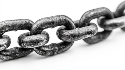 Obraz premium Chain link is shown in black and white
