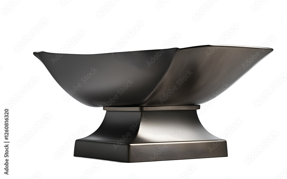 Poster A metal anvil with a smooth surface and horn, isolated on a empty plain background