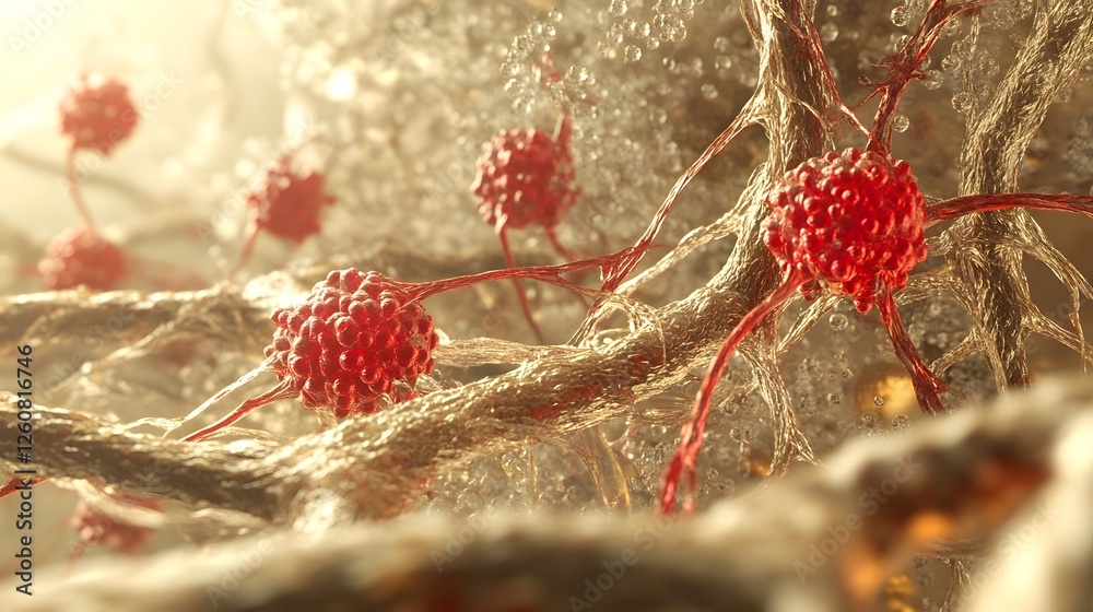 Aufkleber closeup of frosty red berries and icy branches in a snowy winter forest landscape frozen holly like 