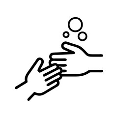 Obraz premium Hand washing icon on a transparent background, cleaning concept 