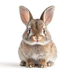 Obraz premium Cute bunny rabbit, white background, Easter, pet