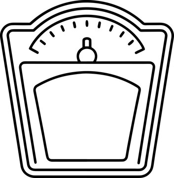recommend clip art: Calorimeter, weight scale, analog multimeter outline vector illustration