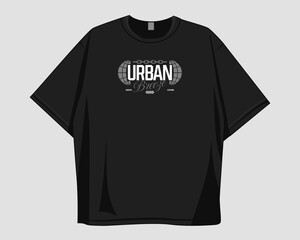 Streetwear typography. Streetwear t-shirt design, urban typography t shirt design. Urban logo vector for clothing design