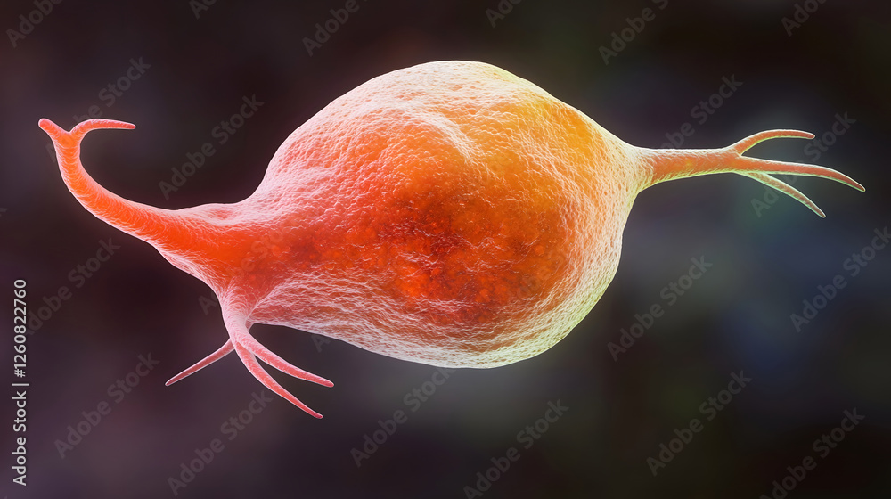 Aufkleber detailed microscopic depicting the complex structure and anatomy of a biological cell or microorgani