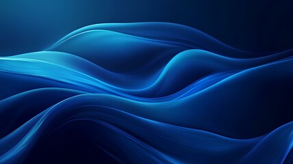 Obraz premium abstract blue wavy background with smooth lines