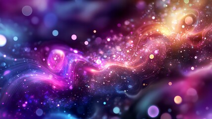Fototapeta premium abstract space background with glowing particles