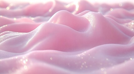 Obraz premium Pink Fabric Draped in Soft Light Glimmering