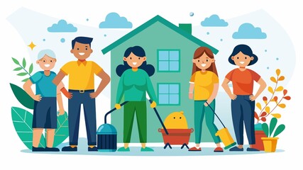 Fototapeta premium These individuals often play a crucial role in creating a clean, comfortable, and welcoming home environment.