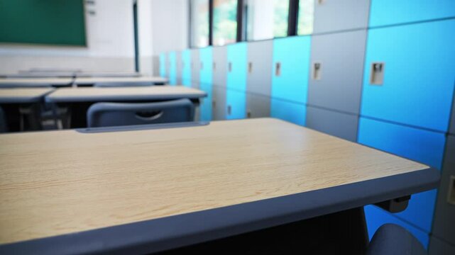 Modern classroom in the school