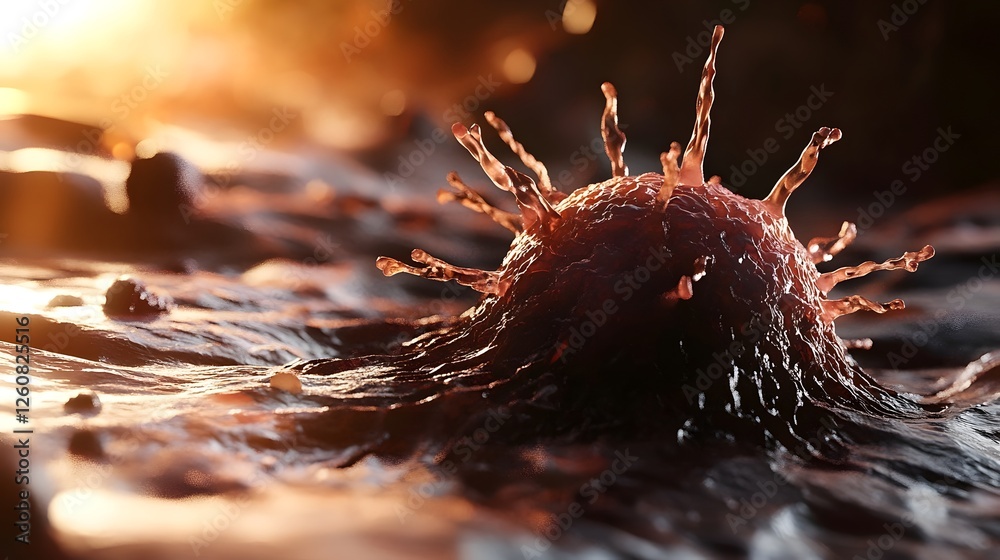 Poster dramatic cosmic explosion of fiery light heat and debris in a vibrant abstract digital intense energ