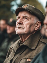 Fototapeta premium Older Man in Military Uniform
