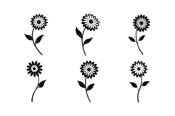 Daisy (Bellis perennis) silhouette vector illustration © Helal