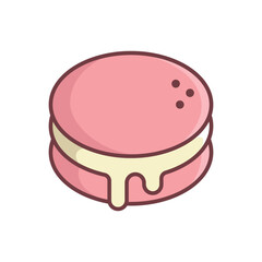 macaron icon vector design template simple and clean