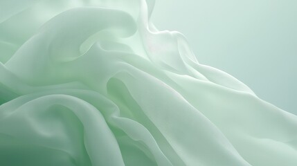 Obraz premium Elegant green and white abstract pattern on a pristine white background green