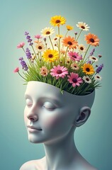 Blooming Flowers from the Brain