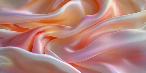 Obraz premium Pink Silk Fabric Close-Up