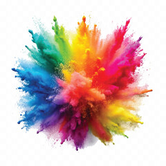 abstract 3d dynamic holi festival splash or spatter  isolated on white background