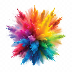 abstract 3d dynamic holi festival splash or spatter  isolated on white background