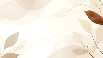 Abstract Beige and Brown Leaf Design Background