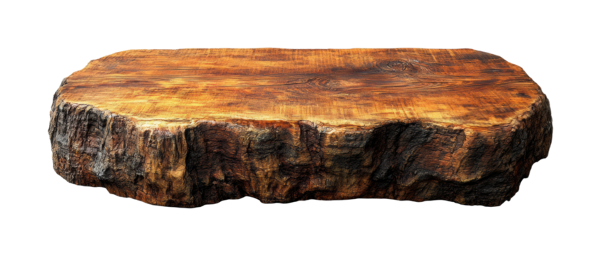 Rustic table furniture a craftsmanship view isolated on transparent background, png