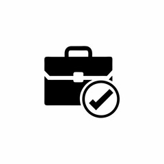 creative Briefcase icon and logo vector silhouette