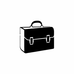 creative Briefcase icon and logo vector silhouette