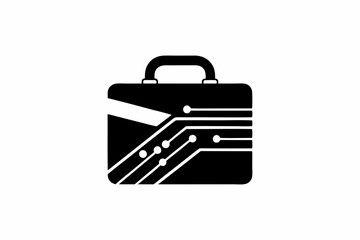 creative Briefcase icon and logo vector silhouette