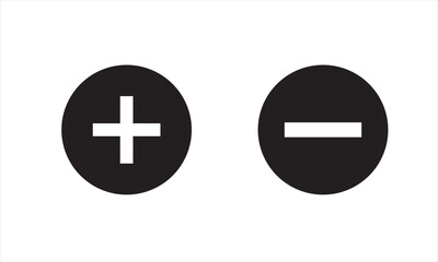 Obraz premium add and remove button icons isolated