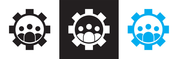 Business process icon .Signed icons collection.  isolated on white and black background. vector illustration. EPS 10