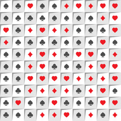 Seamless pattern with card signs. A template for murals, screensavers, and creative ideas