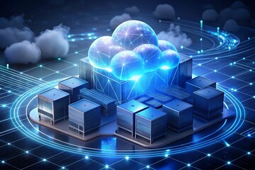 Ai powered data-security background Shielding Data Abstract Digital Background Futuristic of a digital lock encryption and data protection concept