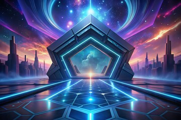 Ai powered data-security background Shielding Data Abstract Digital Background Futuristic of a digital lock encryption and data protection concept