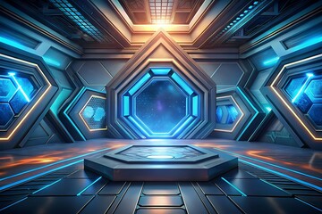 Ai powered data-security background Shielding Data Abstract Digital Background Futuristic of a digital lock encryption and data protection concept