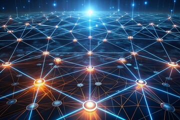 Ai powered data-security background Shielding Data Abstract Digital Background Futuristic of a digital lock encryption and data protection concept