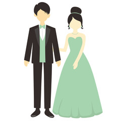 wedding couple vector illustration