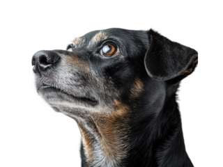 Dog portrait animal isolated on transparent background, png