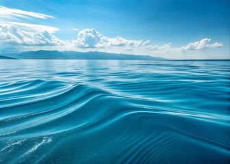 Serene Ocean Waves Against a Clear Sky