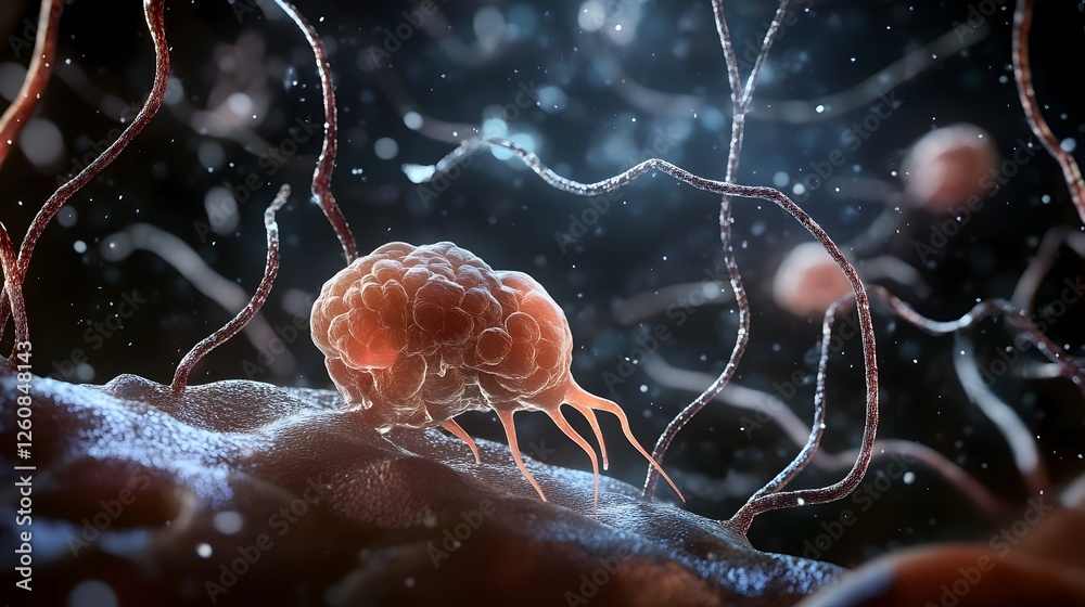 Aufkleber Glowing Microscopic Neural Network of Human Brain Cells Showing Intricate Synaptic Connections and Electrical Signals  Conceptual Image Representing Neuroscience Neurology and Cognitive Functions