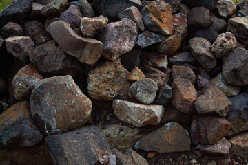 A pile of river stone texture background