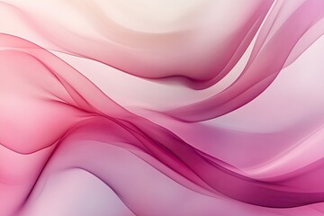 Obraz premium Abstract flowing pink and white fabric design, soft waves, pale pastel background