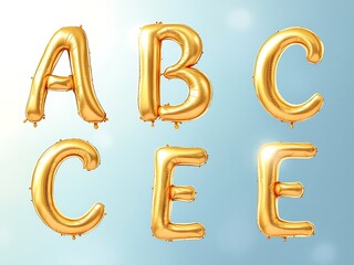 golden font letter