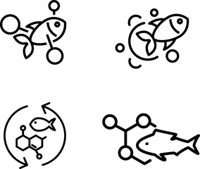 Marine collagen icon , vector illustration