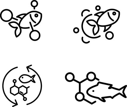 Marine collagen icon , vector illustration