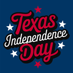 Texas Independence Day lettering design © Muhammaddsy