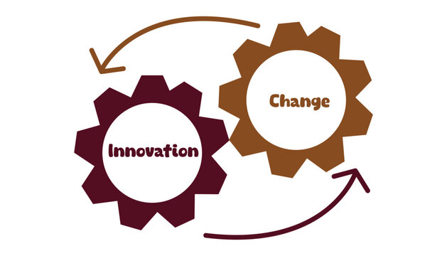 Change innovation circle concept vector illustration design background