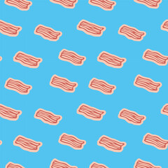 Seamless background with bacon slices