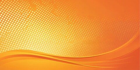 Abstract Orange Background with Dynamic Waves and Halftone Pattern Perfect for Modern Designs and